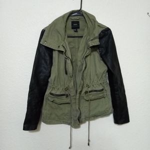 Forever 21 Army Green and Faux K Jacket